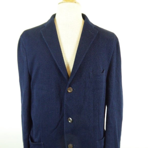 BOGLIOLI ITALY Dover UNSTRUCTURED navy blue cotton BLAZER jacket I58 40 - Picture 1 of 14